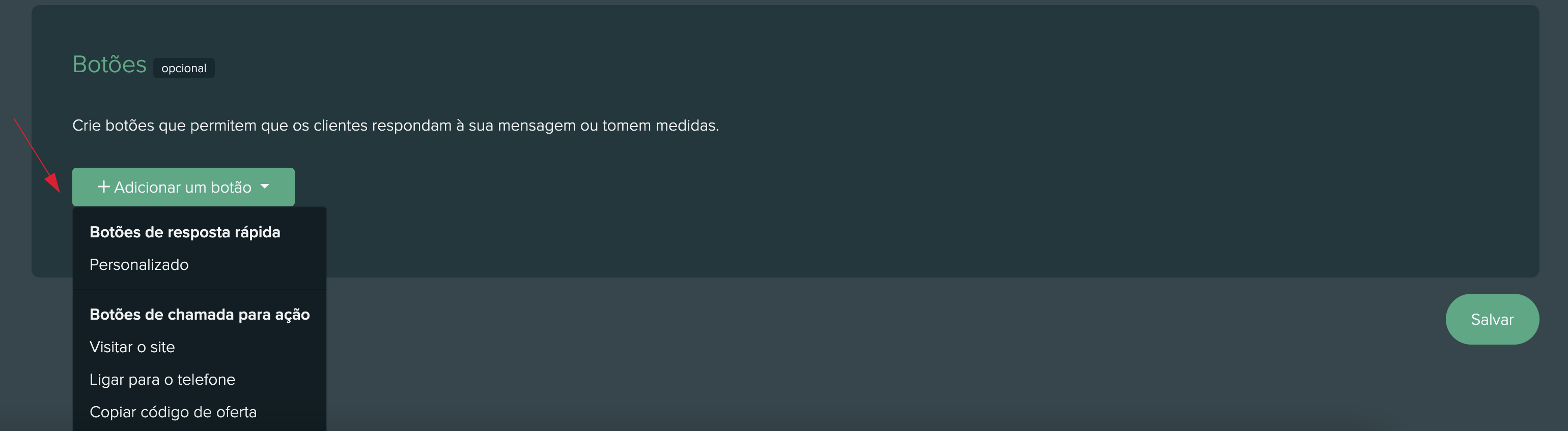 imagem botões