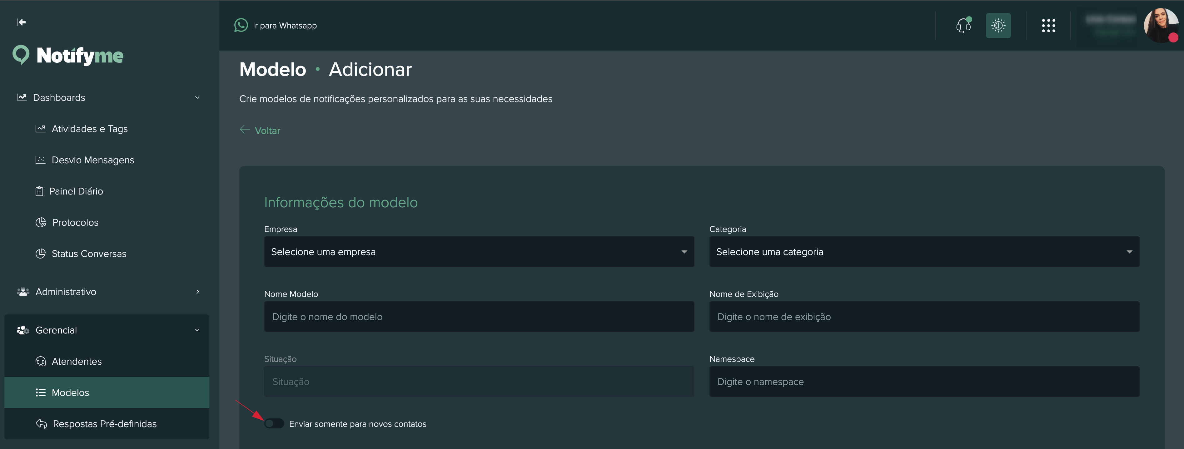 imagem apenas novos contatos